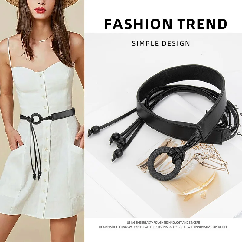 

Women's Fashion Braided Belt Beaded Tassel Design Decorative Dress Women's Waist Chain