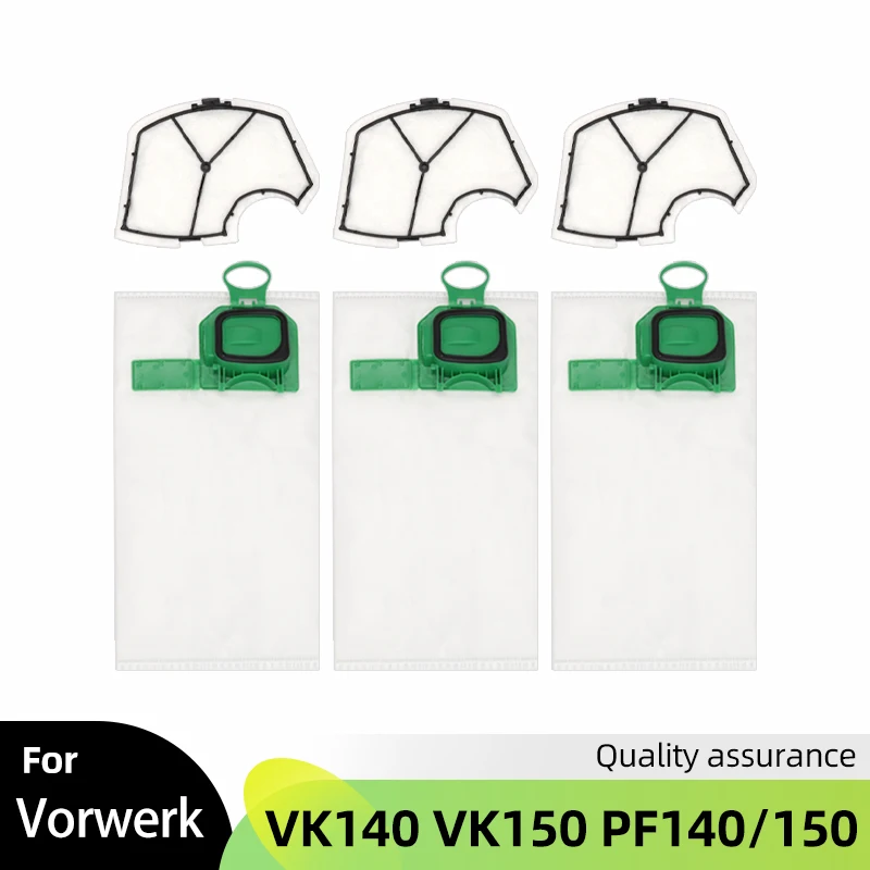 For Vorwerk Kobold VK140 VK150 Upright PF 140/150 Dust Bag Replacement Kit Vacuum Cleaner Spare Accessories