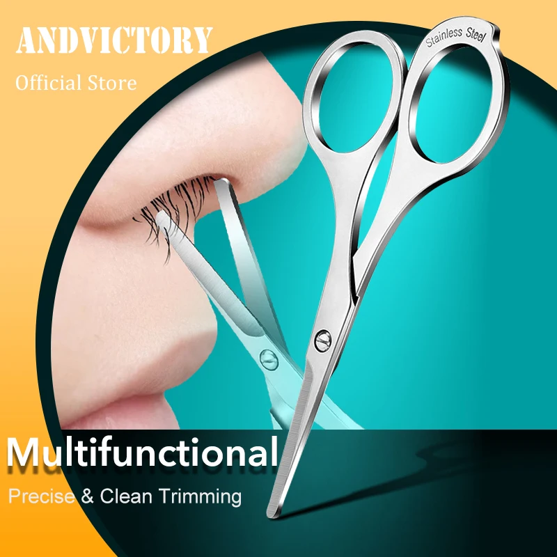 1Pc Forbici per il naso Prodotti di bellezza Strumento per il trucco Rimozione dei peli Cuticole per unghie Forbici a punta tonda Forbici per capelli del naso per la salute sicura