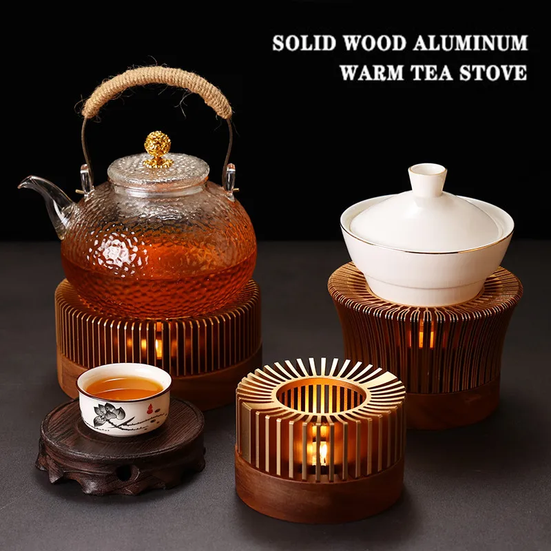 Warm tea set glass tea set warm tea stove heating and insulation base tea seat candle holder insulation device tea stove