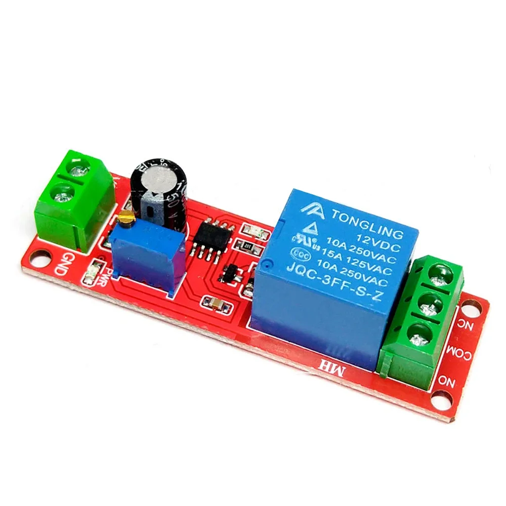 NE555 DK555 Timer Switch modulo di disconnessione regolabile modulo relè di ritardo DC 12V relè di ritardo shield 0 ~ 10S