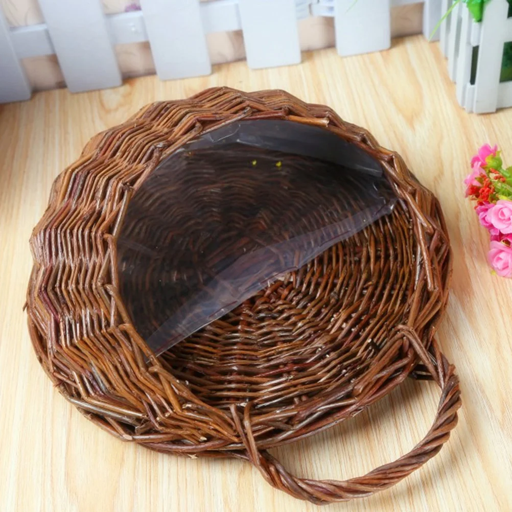 

Wicker Hanging Basket Rattan Wall Mounted Large Size Birds Nest Design for Home Decor and Gift Idea Hanging Wall Basket