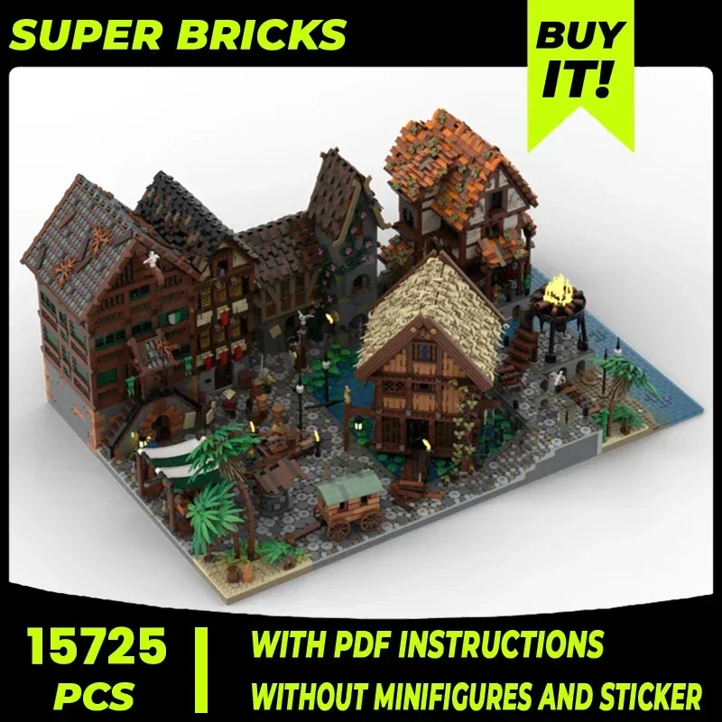 Moc Building Blocks Street View Model Merchant's Story Technical Bricks DIY Assembly Construction Toys For Child Holiday Gifts