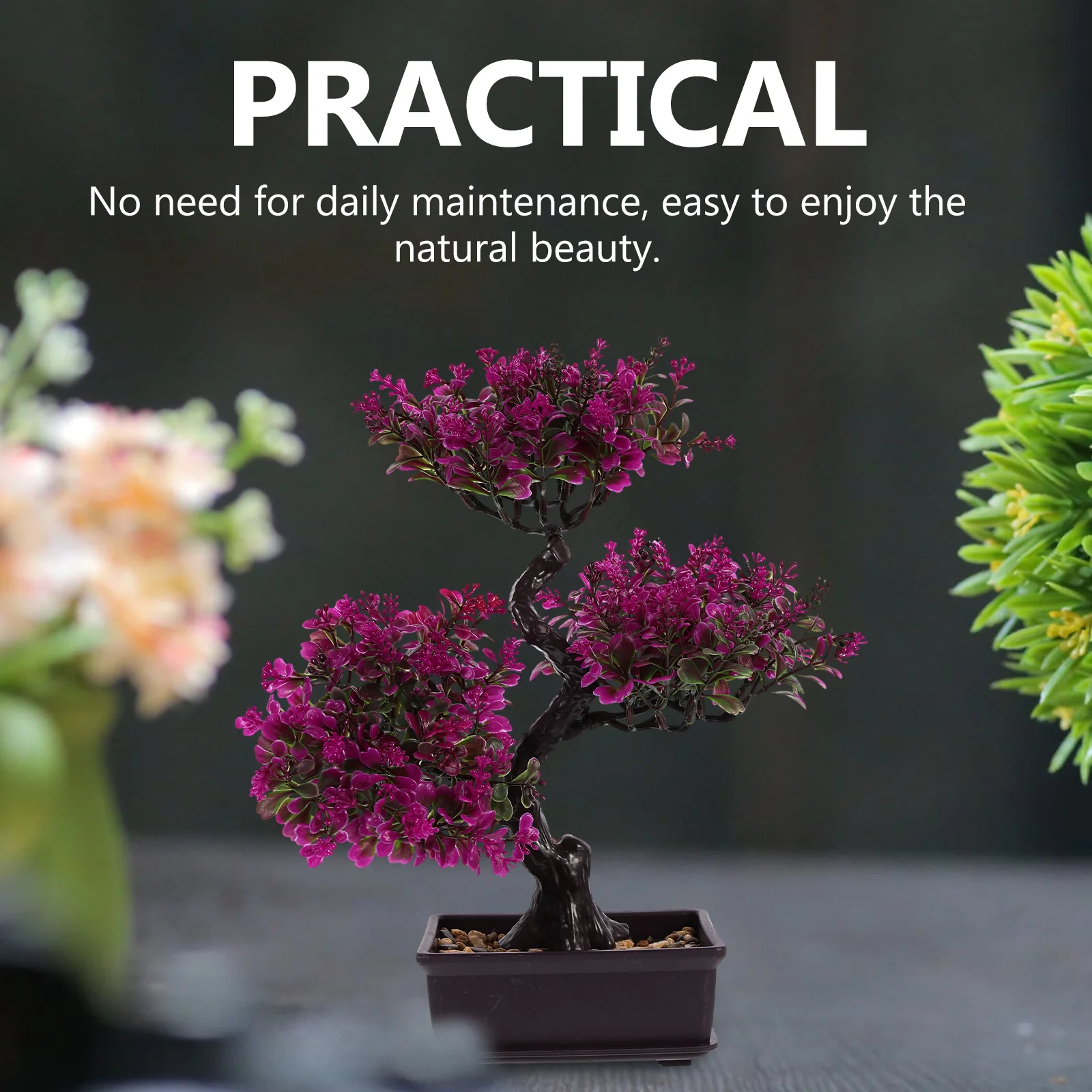 

Artificial Bonsai Indoor Potted Desk Tree Simulation Green Plant Fake Fake Potted False Green Plants Plants Decor