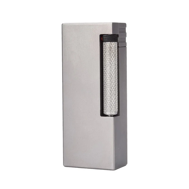 Exquisite Made Slim Metal Oil Cigarette Lighter Titanium Alloy Side Pulley Vintage Gasoline Gift Lighter