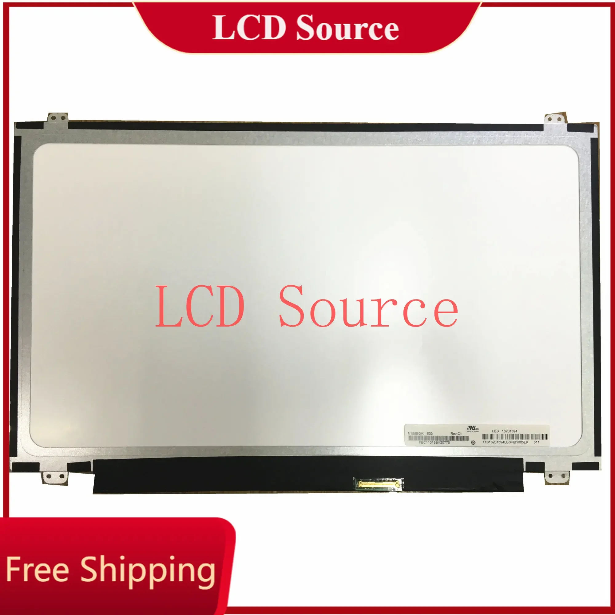 N156BGK-E33 Rev. C1 15.6'' 1366*768 EDP 40 Pins Display Panel Laptop LCD Touch Screen