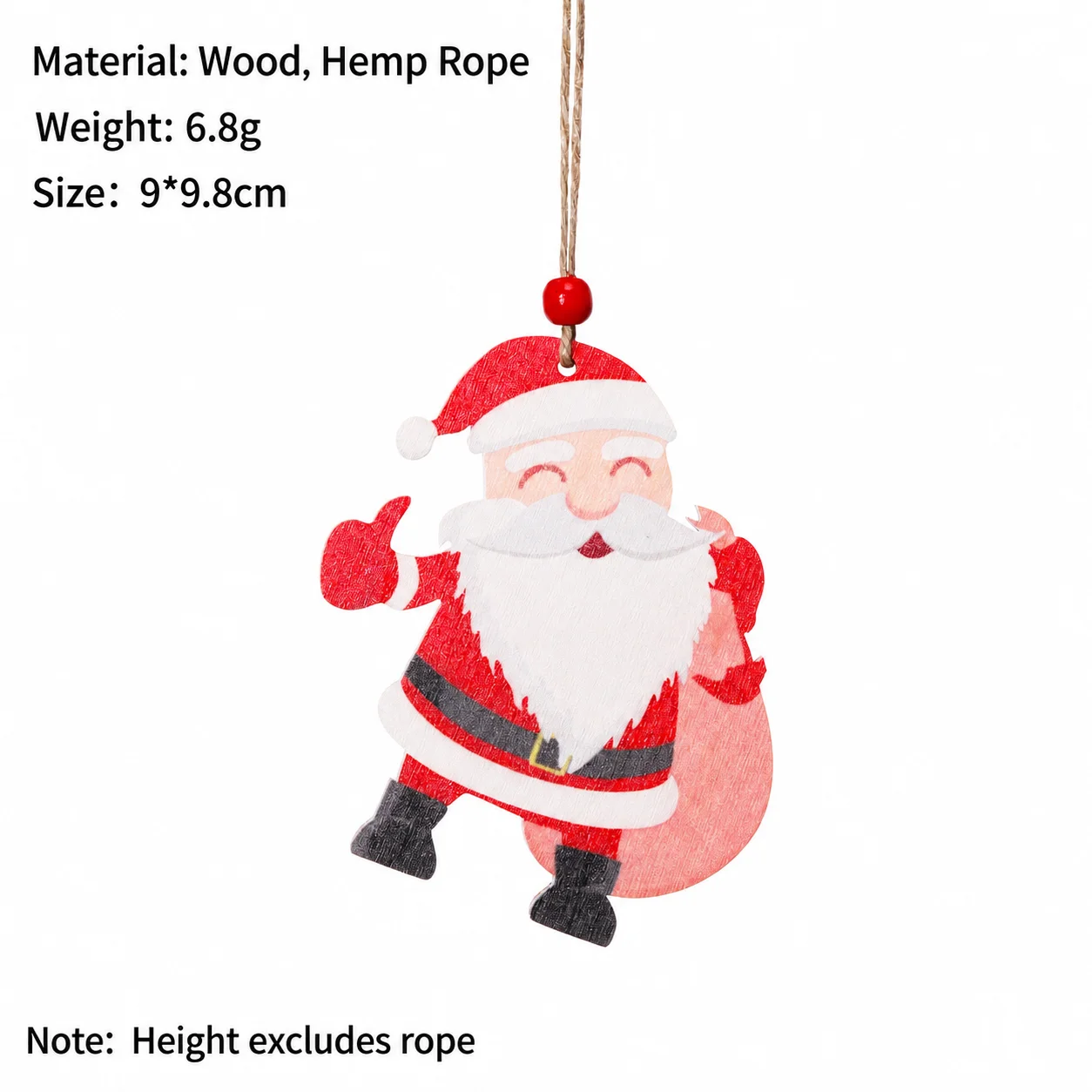 Wooden Christmas Hanging Ornament Cute Assorted Christmas Tree Pendant Decorative Tag for Indoor Outdoor Holiday Decoration