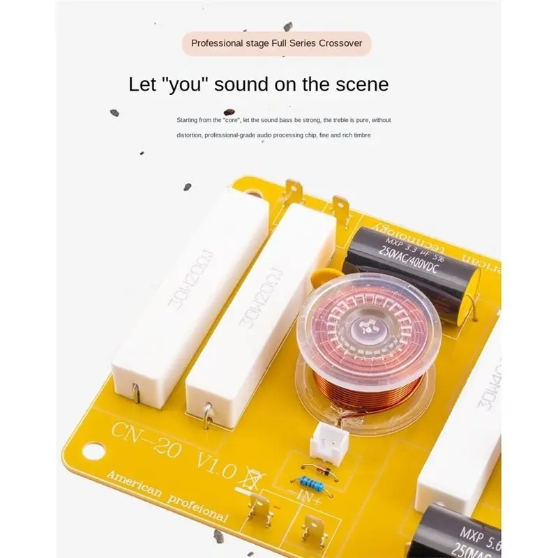 B63B-CN-20 High Quality 2 Way Speaker Crossover 450W 3000Hz Audio Crossover Suitable For 8-12 Inch Speakers 25-44Mm Tweeter