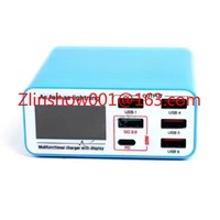 RL-304P PD3.0+QC3.0 Smart 6 Port USB Digital Display Charger Quick Charger for Android Phone Tablets Fast Charger