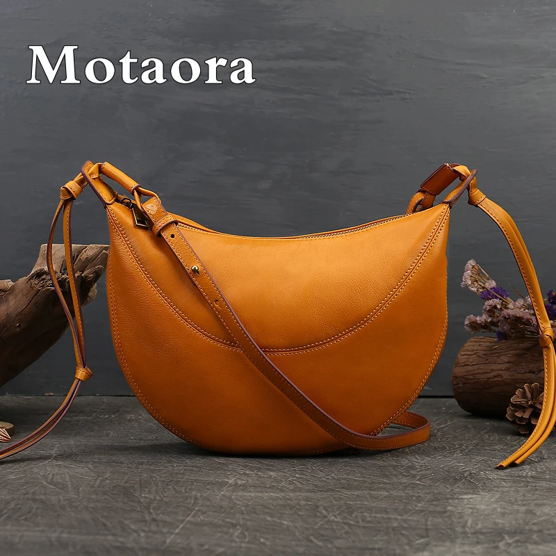 

MOTAORA New Genuine Leather Women's Shoulder Bag Fashion Large Capacity Handmad Crossbody Bags Vintage Luxury Cowhide Handbag