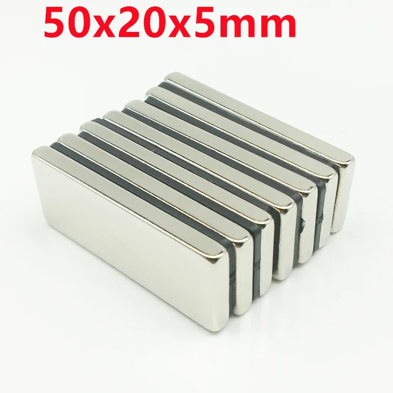 

5/10Pcs 50x20x5 Powerful Quadrate Magnets 50mmX20mm Neodymium Magnet 50x20x5mm Strong NdFeB Permanent Magnetic 50*20*5