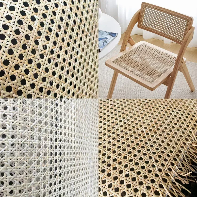 20-70CM Long 40-55CM Wide Natural Cane Webbing Real Indonesia Rattan Roll Wall Decor Furniture Table Chair Lamp Repair Material