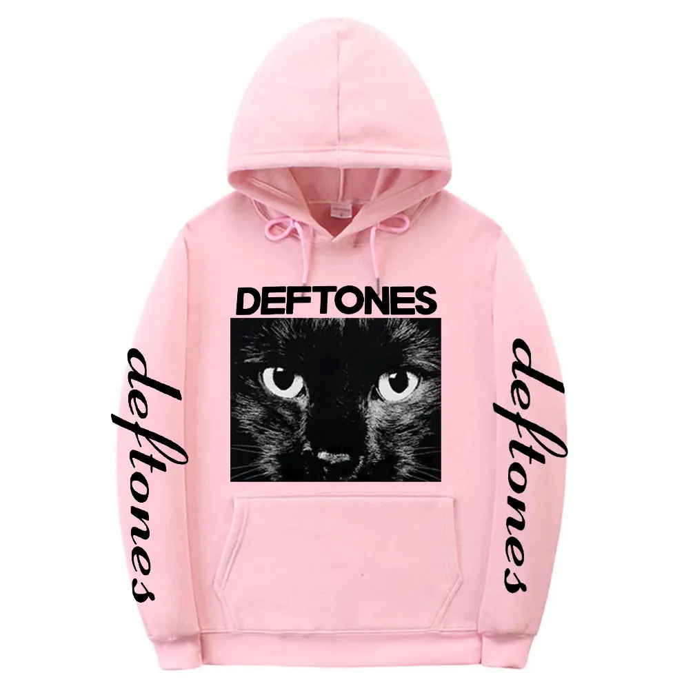 Deftones Printed Sports Casual Hoodie Men\'s Long Sleeve Hoodie Cat Pattern Men Harajuku Clothing Unisex Women\'s Long Sleeve Tops