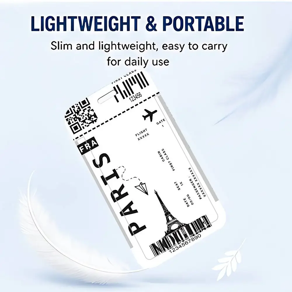 Funny World City Tourist Ticket ID Card Holder PVC Badge Holder Cartoon Card Cover Student ID Bus Card Case With Clear Window
