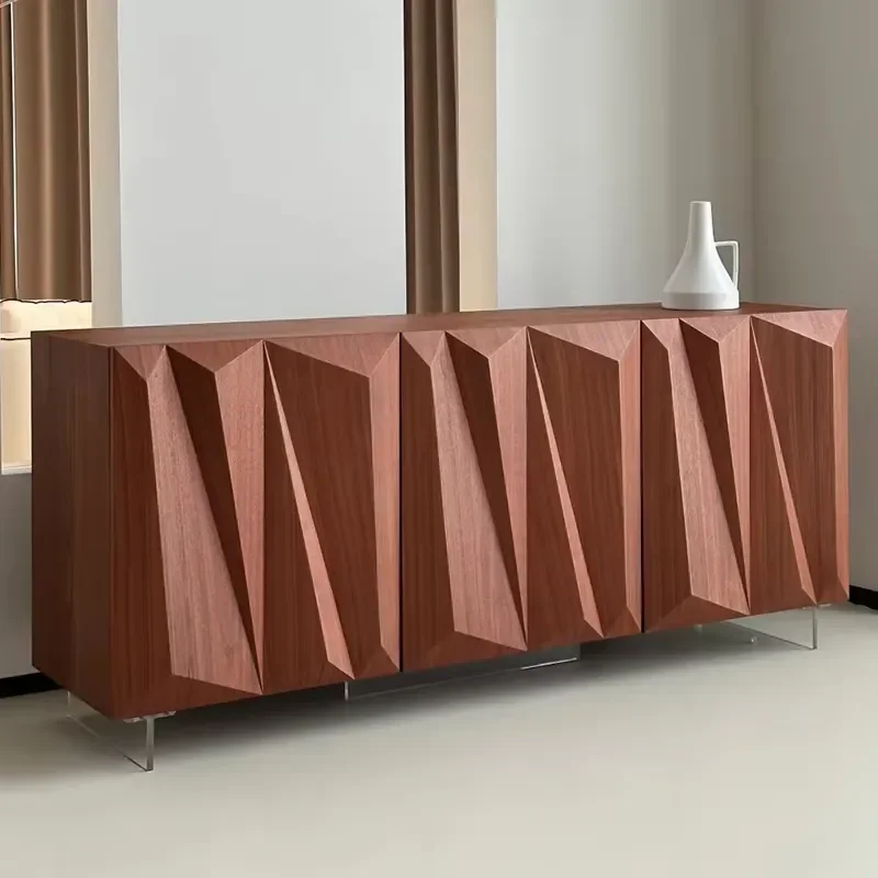 Modern Contemporary Solid Wood Handmade TV Stand Side Corner Storage Cabinet Living Room Hotel Apartment Use