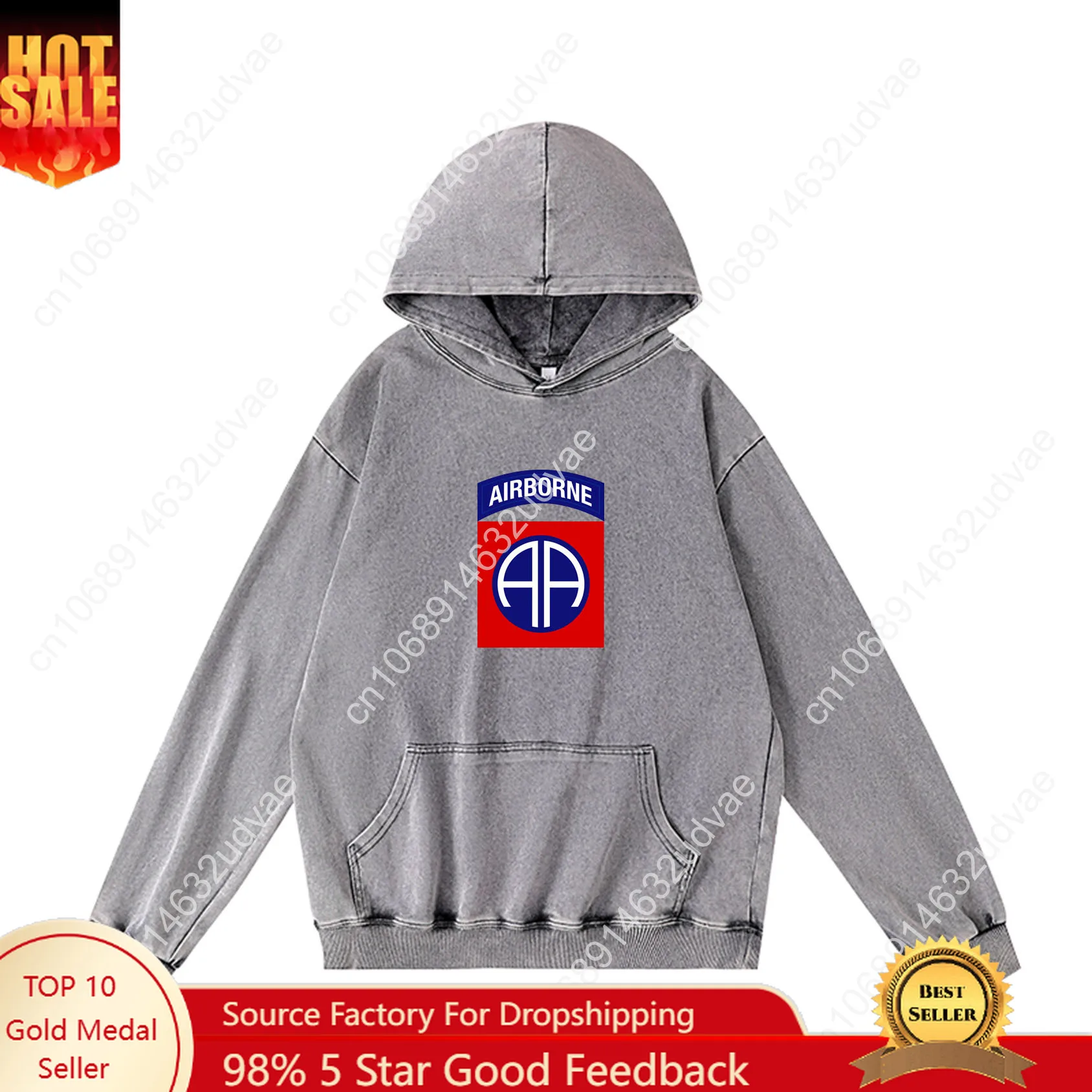 82nd Airborne Division CSIB Felpe con cappuccio Felpa con cappuccio retrò Uomo Donna Adolescente Felpa pullover vintage con top personalizzati