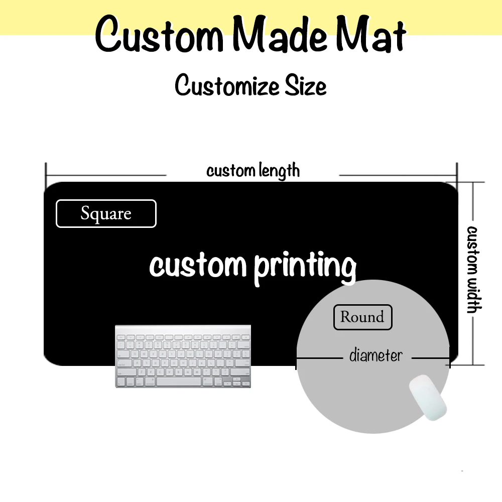 Different Size Custom Made Mouse Keyboard Pad Game Player Mat DIY Printing Mat Computer Accessory Home Office Use