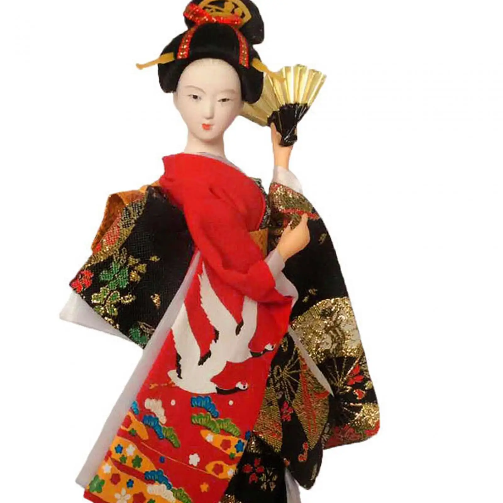 Ethnic Japanese Geisha Dolls Free Standing 9" Handicraft Oriental Ancient Kabuki