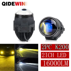 K200 LED Headlight Led Fog Lamp 10000LM H4 50W 2.0 inch Bi-led Projector Len Headlights Replacement for Universal Car Motorcycle