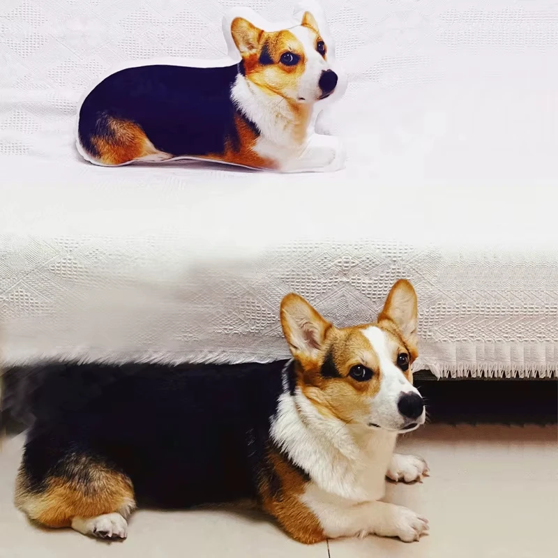 Double Side 2D Print Custom Pet Photo Shaped Pillow Upload Dog Cat Rabbit Hedgehog Picture Personalized Irregular Cushion Gift