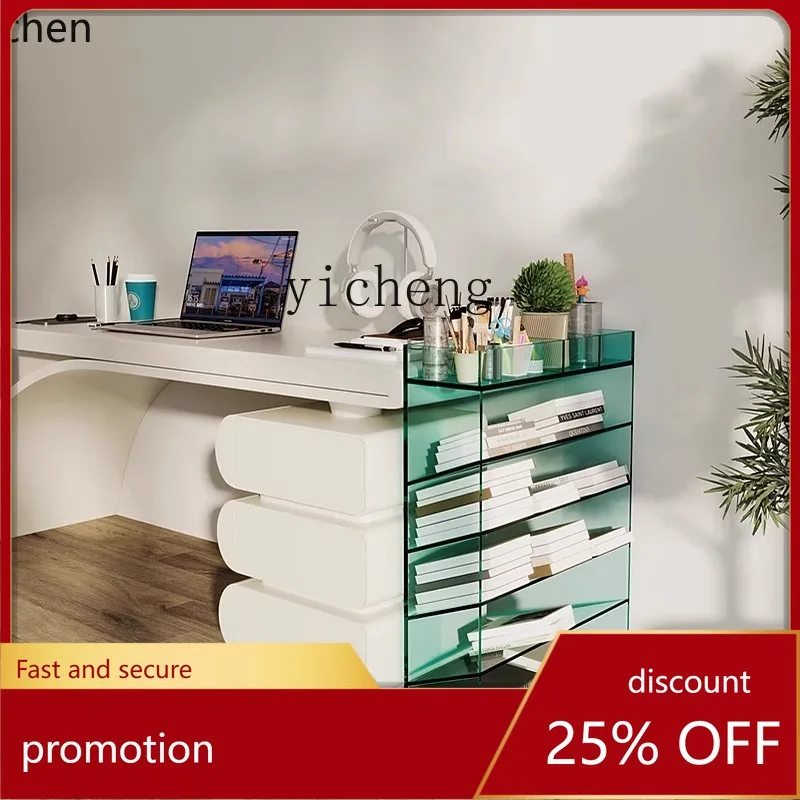 

YFY Acrylic Narrow Cabinet Storage Bookshelf Floor Standing Stationery File Organizer Cabinet