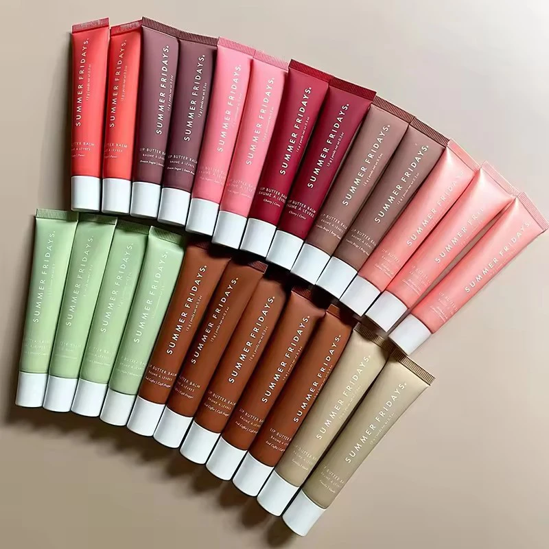 أزياء الصيف الجمعة ملمع الشفاه بلسم الشفاه ترطيب السلس لينة الشفاه مستحضرات التجميل الساخن الكاكاو الكرز الفانيليا البيج ماكياج العناية بالشفاه #1