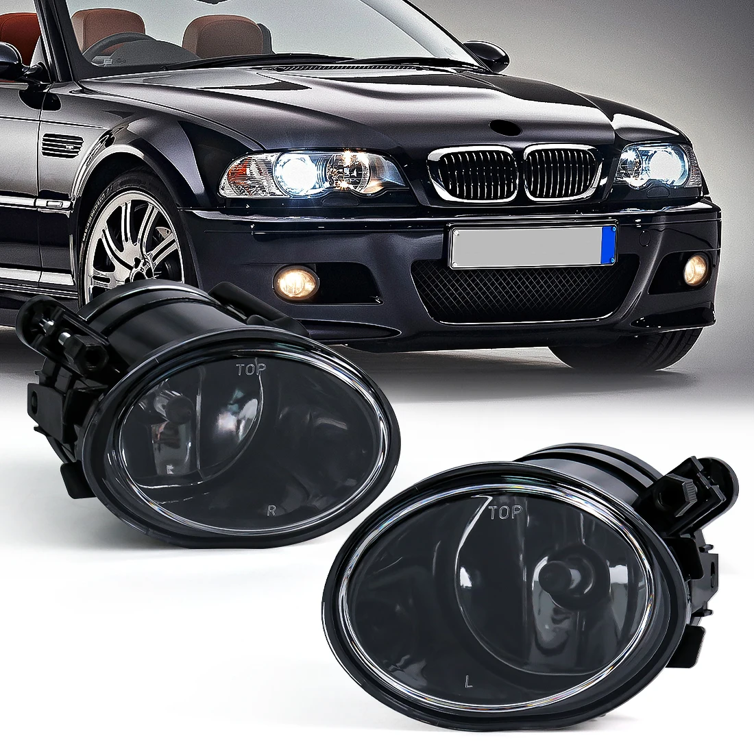 For BMW E39 M5 2001 2002 2003 E46 3 Series M3 2002 2003 2004 2005 2006 Fog Lights Headlight Front Driving Lamp Halogen LED Bulbs