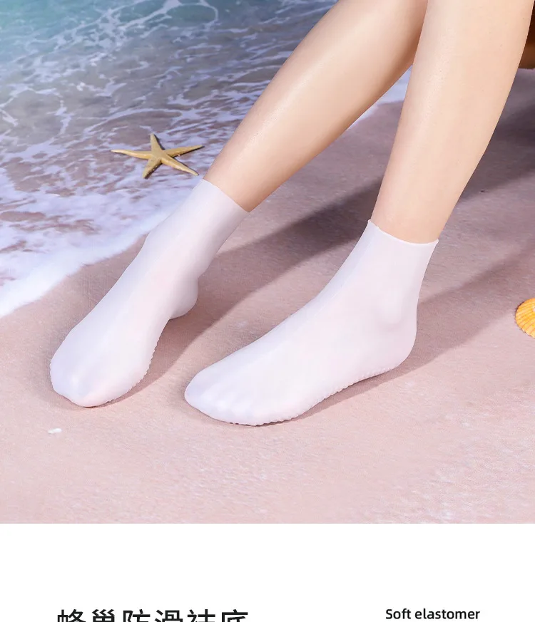 Wassersocken, Silikon-Neoprenanzug-Socken für Schwimmflossen, Froschschuhe, Flossen, rutschfest, weiches Material, Strand, Schnorcheln, Tauchsocken – Detail 9