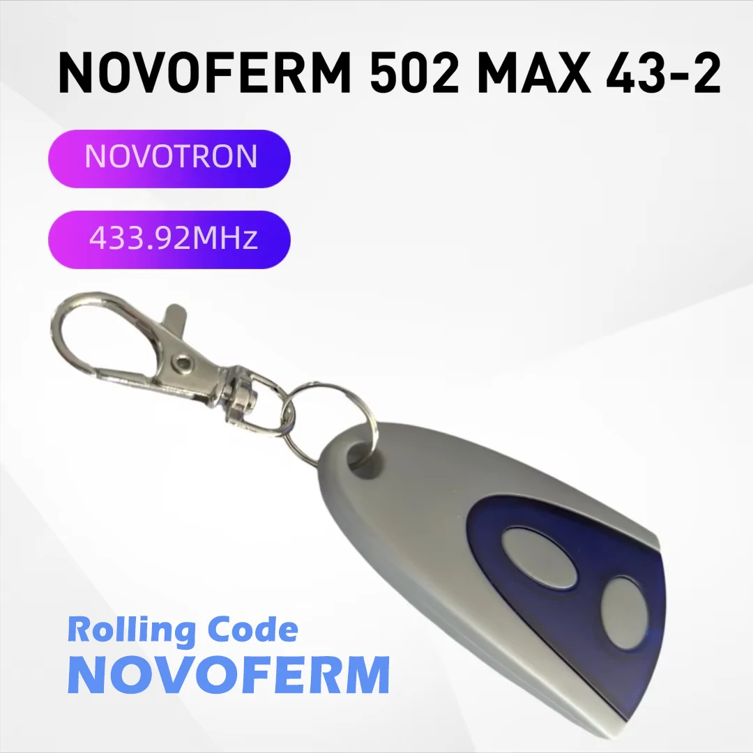 Reliable NOVOFERM Handheld Transmitter 433.92MHz Remote Control for 502 MAX43-2 504 MAX43-4 Garage Gate Door Opener Models