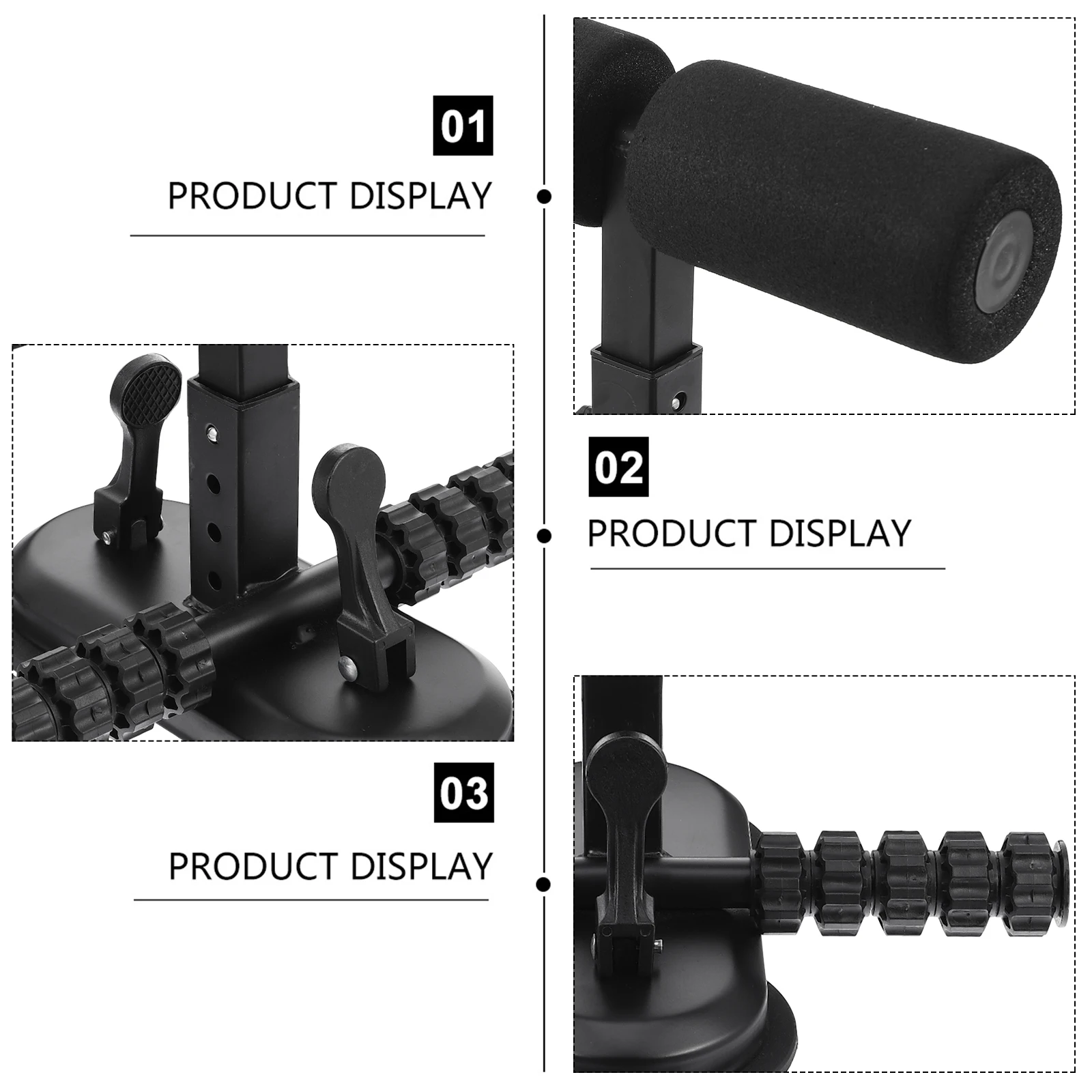 

Upgraded Sit-Up Assist Device Adjustable Abdominal Curl Assist Multi-Directional Exercise Reinforced Non-Slip Suction Cups Easy