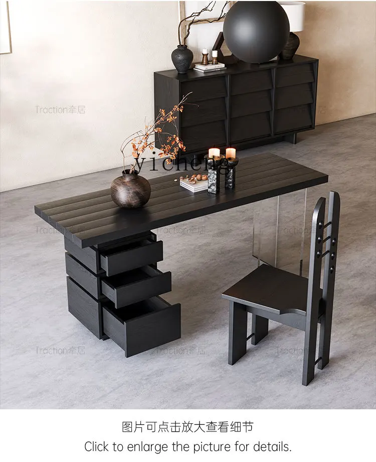 

FY Solid Wood for Home Living Room Study Office Desk Writing Desk Computer Desk