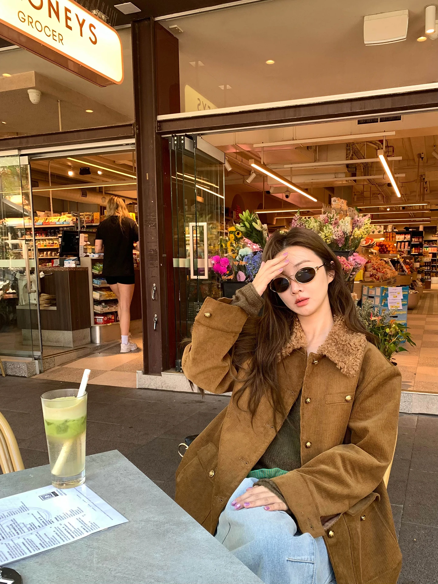 

VCruan Aige Self-Kept Sle Celne Fur Collar Military Corduroy Jaet 2025 Winter New Arrival Ladies' Casual Coat