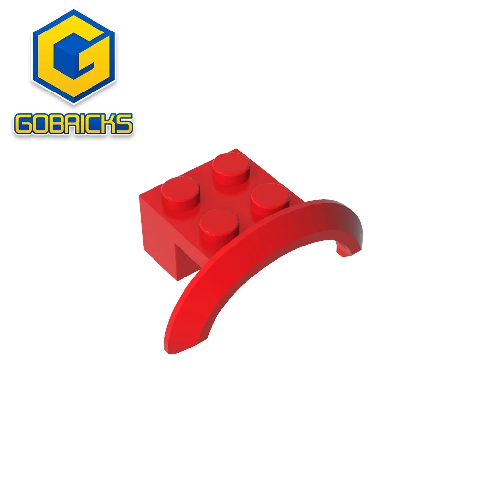 Gobricks Bouwstenen speelgoed GDS-1319 Voertuig, Spatbord 4x2 1/2x1 met Boog Rond compatibel met lego 98282 28579 geschenken