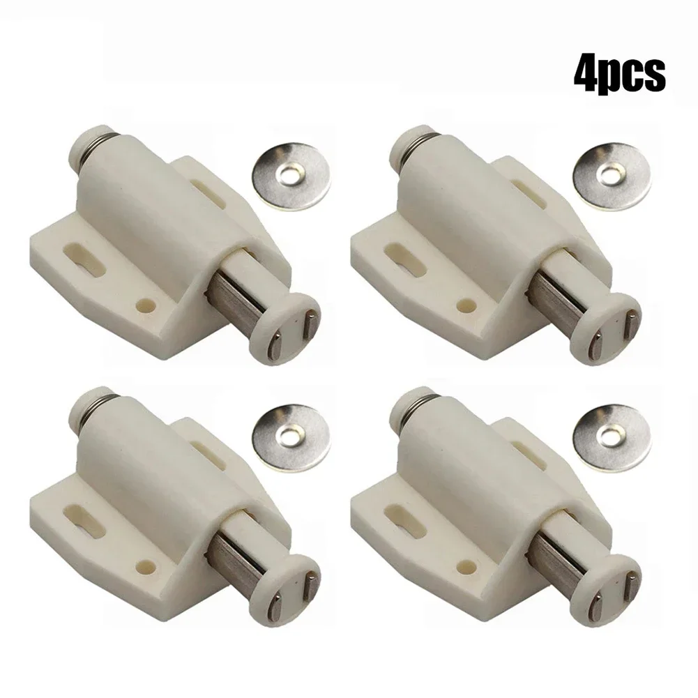 ALLGOOD 4pcs Cabinet Catche Push To Open Magnetic Drawer Cabinet Doors Latch Catch Touch Kitchen Cupboard Catches