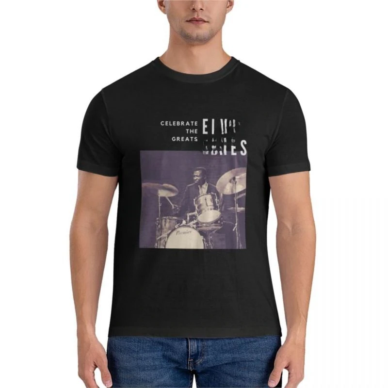 boys t shirts Short sleeve mens t shirts men graphic t shirts Elvin Jones: Great Jazz Drummer/ Musician Classic T-Shirt cotton