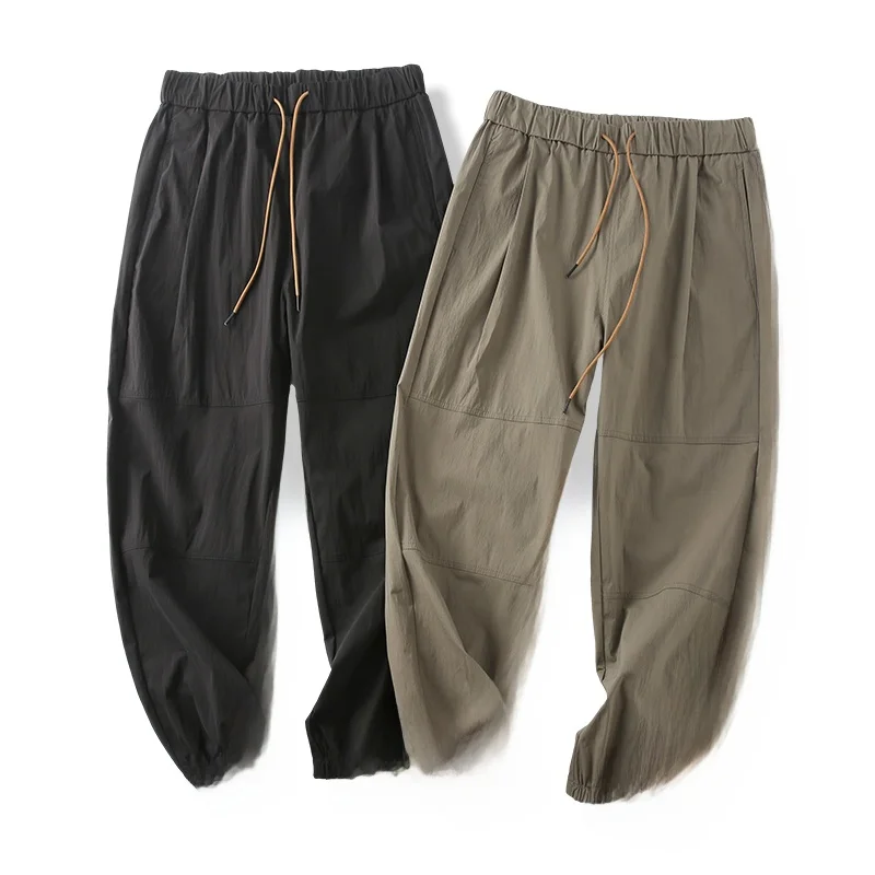 

Outdoor Men's Faion Sports Casual Pants Qui Dry Breathable Elastic Waist Spring Summer Sle Long Straight Leg Loose Fit