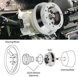 5 & 6 Hole Steering Wheel Polished Hub Adapter For GM Chevy Flaming River Ididit