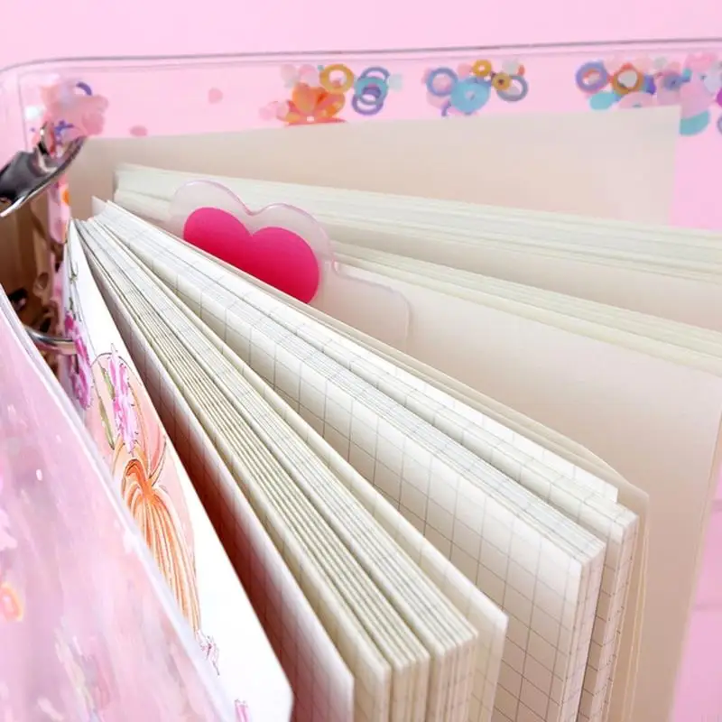 5Pcs 6 Hole Pre-Punched Binder Divider with Measuring Scales Multifunctional Plastic Binder Ruler For Notebook Journal K1KF