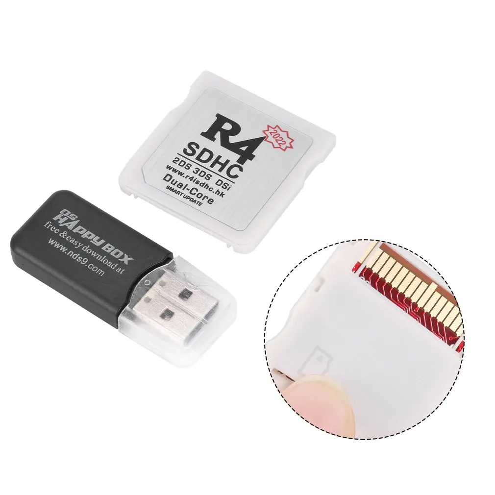 R4 SDHC Secure Digital Memory Card Adapter Game Card Flashcard Durable Material Compact Portable Adapter Compact And Flashcard