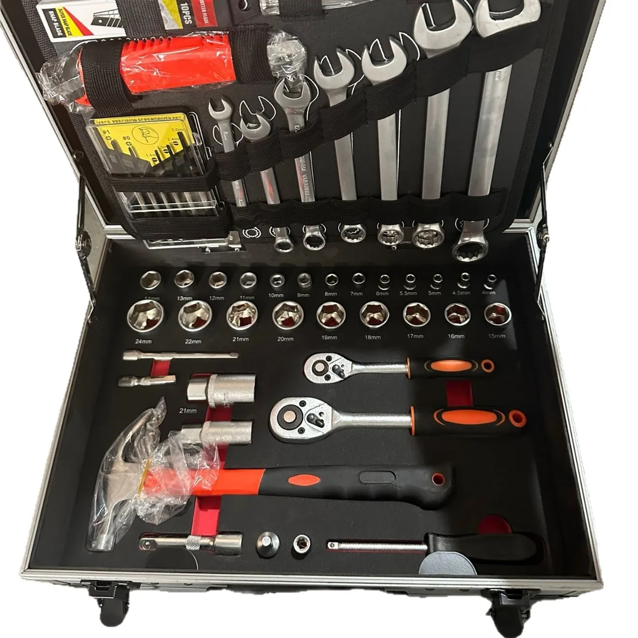 

Применимо, набор из 266-компонентных бытовых инструментов для ремонта автомобилей и портативных алюминиевых коробок может увеличить объем ПК и получите la.