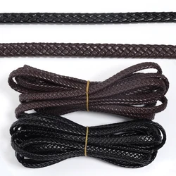 5Yards 9mm/10mm Braided PU Leather Cord Flat String Rope For Ornament Findings Making DIY Crafts Materials Sewing Accessories