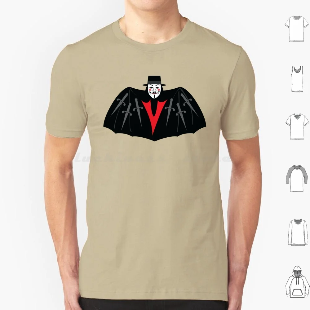 V For Vendetta T Shirt Cotton Men Women DIY Print Guy Fawkes Anonymous Anarchy