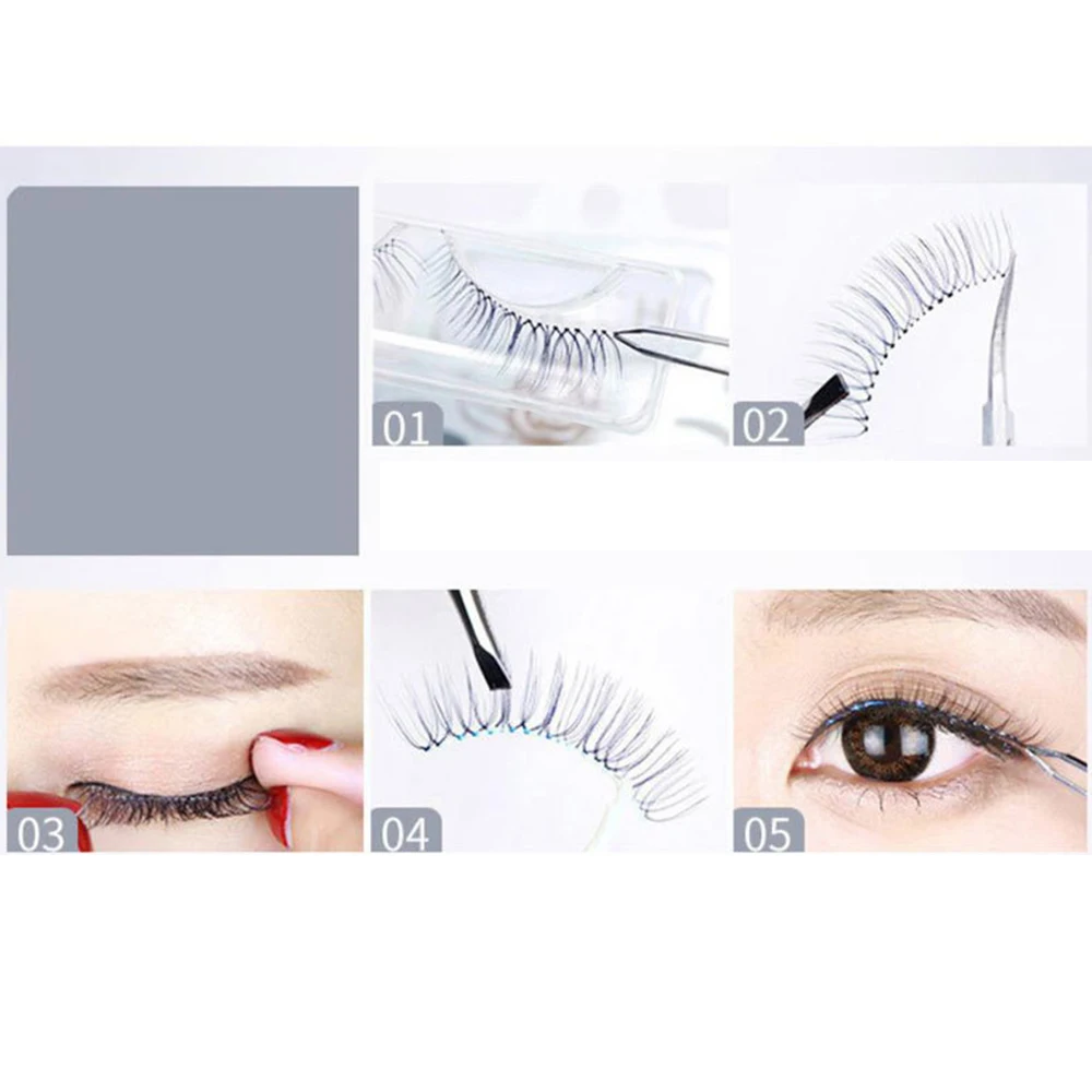 Zhang Yuanying False Eyelashes Korean U-shaped False Eyelashes Natural Wispy Soft V Shaped Lash Extension Comic Eye Clear Band