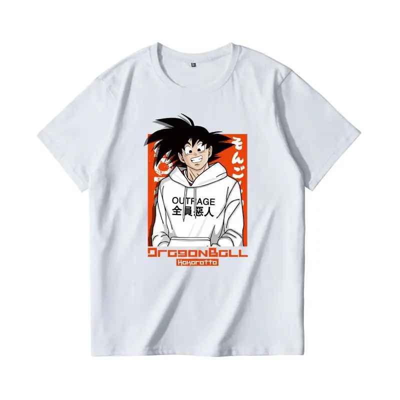 

Футболка с принтом Sun Wukong Wufan Vegeta для мужчин и женщин с том же свободным и дышащим топом большого размера с короткими рукавами