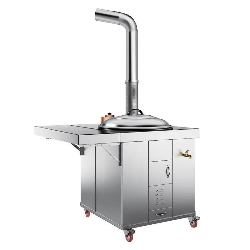 304 stainless steel firewood stove extra thick rural household wood burning indoor smokeless movable soil stove firewood stove
