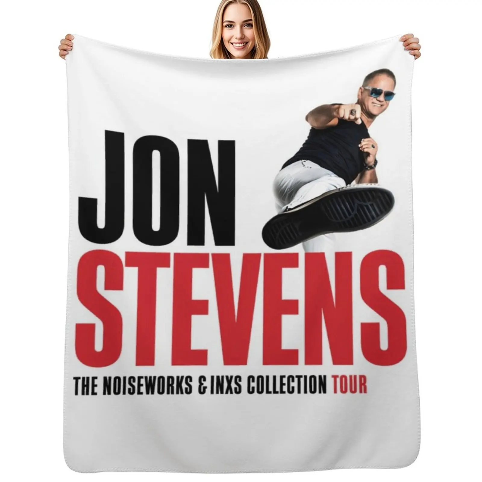 Jon Stevens - The Noiseworks And INXS Collection Tour Throw Blanket Travel Single Stuffeds Furry Luxury St Blankets