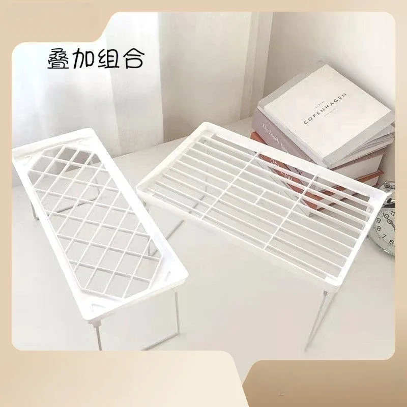 

Bathroom kitchen seasoning rack Home desktop folding dormitory desk raised storage rack kitchen organizer