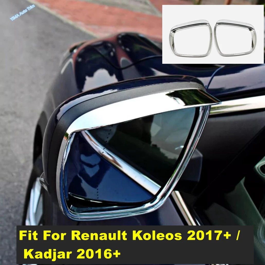 

Car Refit Rearview Side Mirror Rainproof Shell Cover Rain Visor Eyebrow Trim For Renault Koleos 2017 - 2024 / Kadjar 2016 - 2024