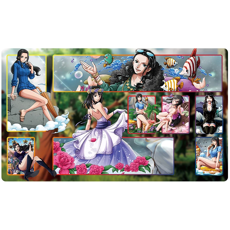 60*35*0.2cm Diy One Piece Dedicated GAME Card Mat Battle OPCG Luffy Ace Zoro Law Robin Hancock Gift Toy Game Anime Table Mat