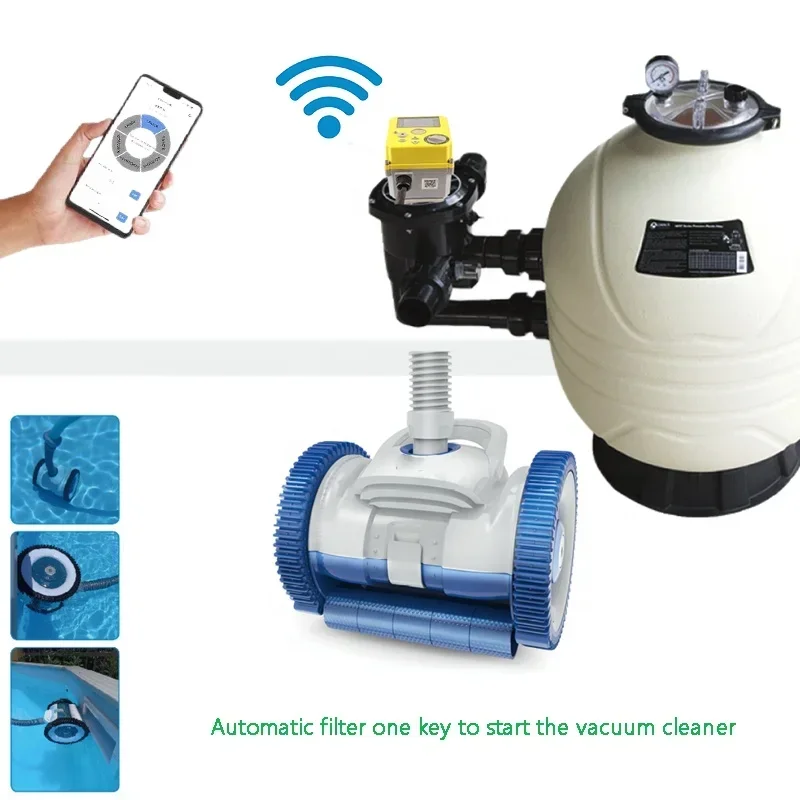 Swimming pool fully automatic sand filter matching swimming pool vacuum cleaner automatic cleaning sand filter controller